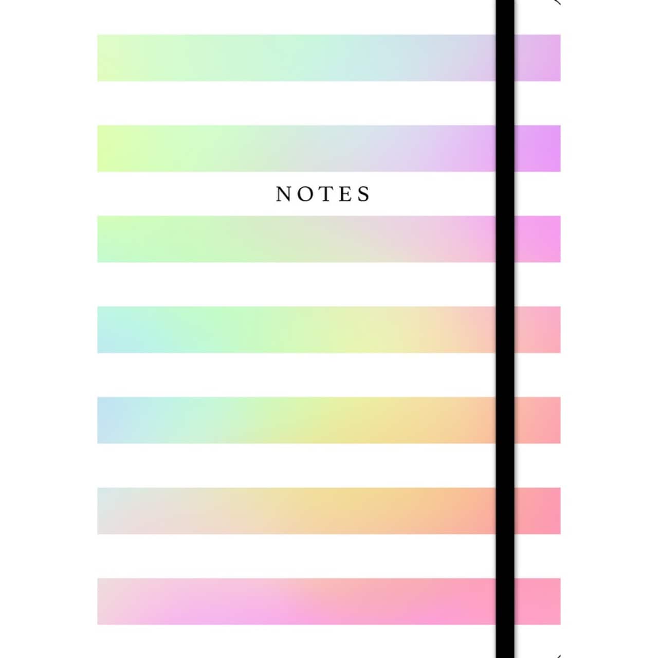 JAM Paper Spectrum Hardcover Notebook with Elastic Band